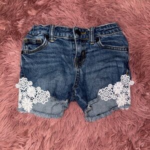 Cat & Jack Denim Shorts with Lace Trim